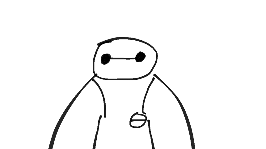 861x484 really sloppy drawing of baymax