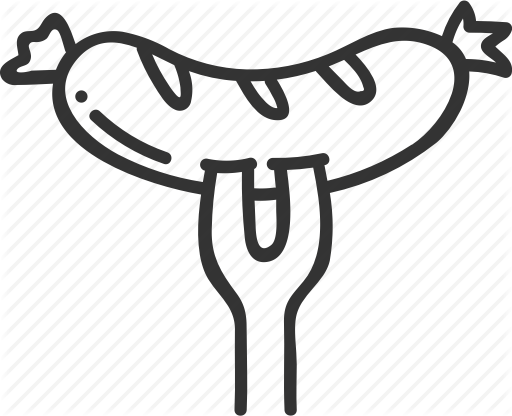 512x416 Barbecue, Bbq, Dog, Fork, Hot, Sausage Icon