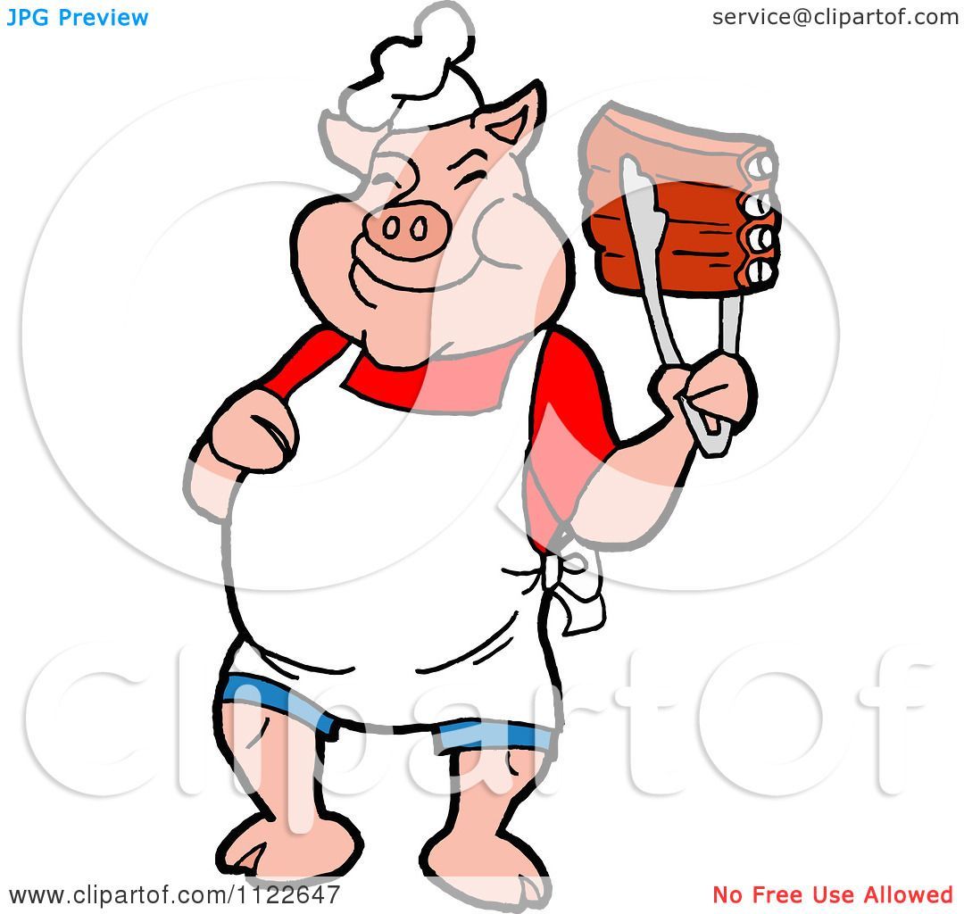 1080x1024 Drawing Cartoon Female Pig Bbq