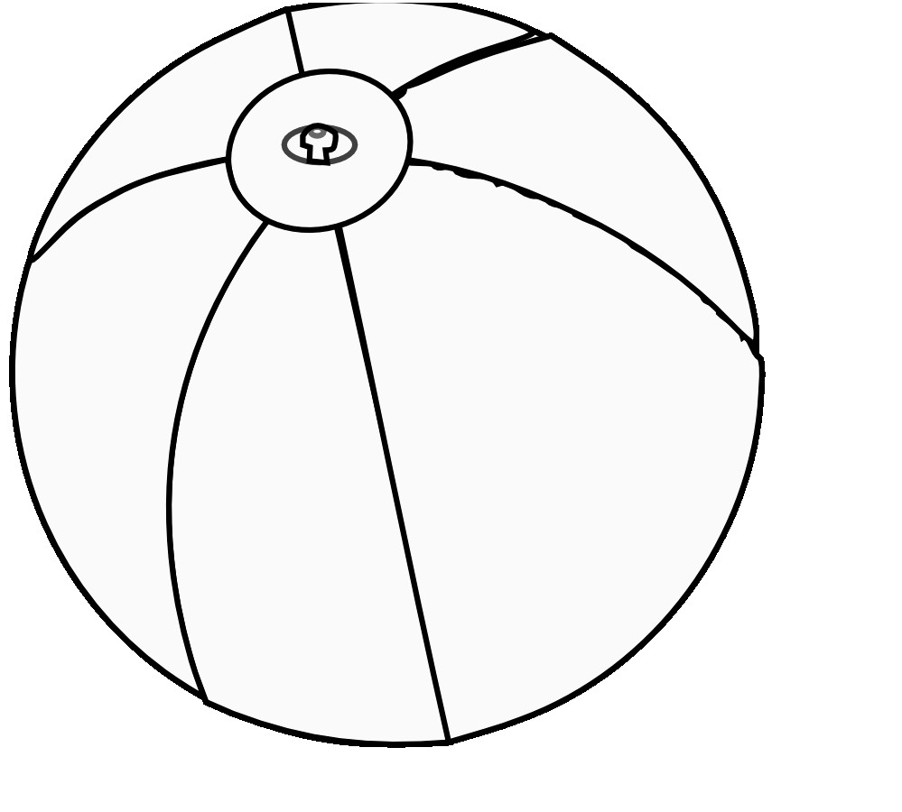 999x900 Beach Ball Clipart Black And White