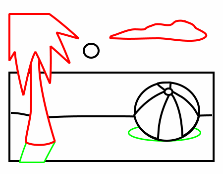 450x350 Drawing A Cartoon Beach