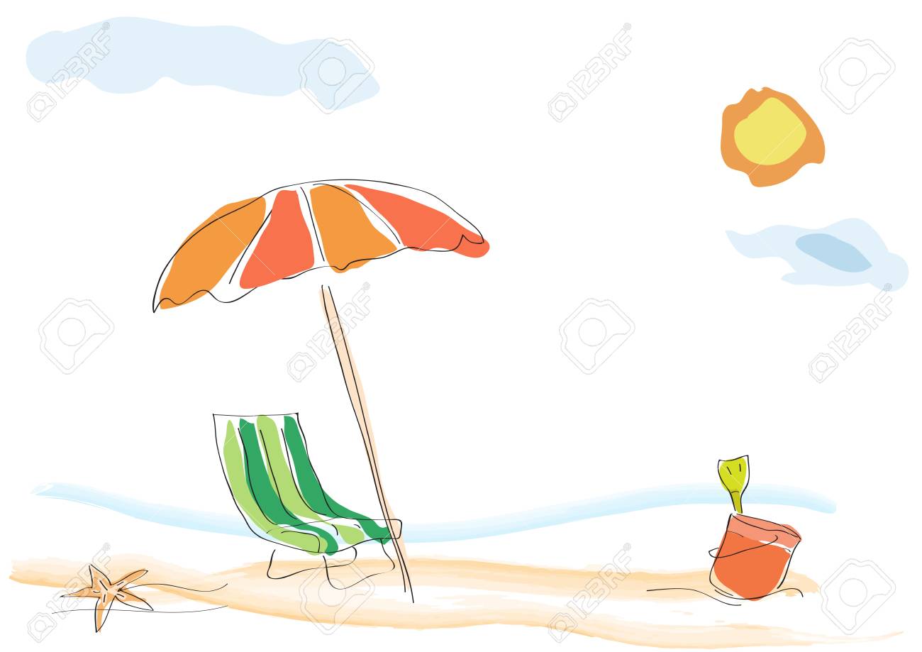 1300x919 Huge Collection Of 'beach Background Drawing' Download More Than