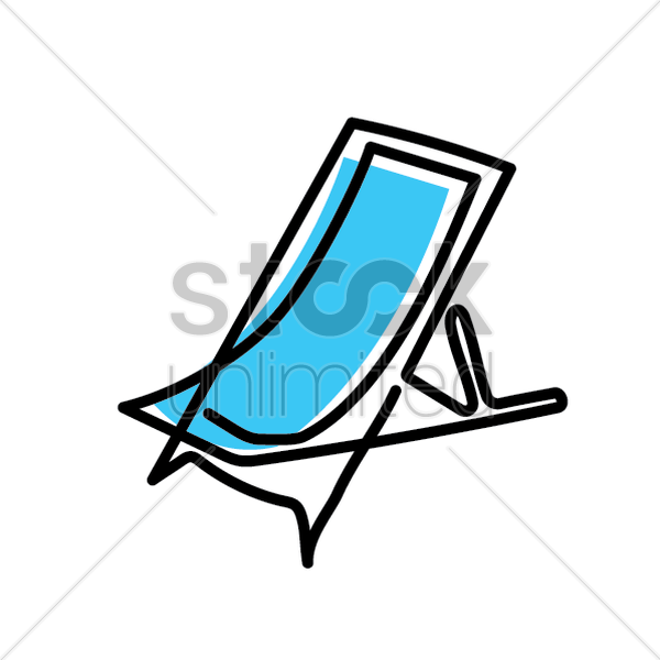 600x600 Beach Chair Vector Image