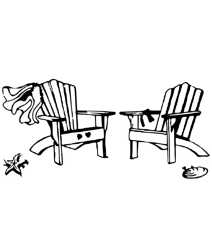 733x800 Wedding Beach Chair Clipart