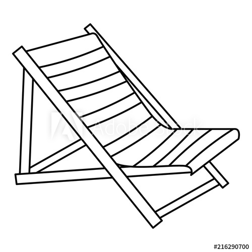 500x500 Wooden Beach Chair Icon