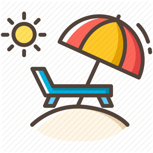 512x512 Beach, Chair, Summer, Sunny, Travel, Umbrella, Vacation Icon
