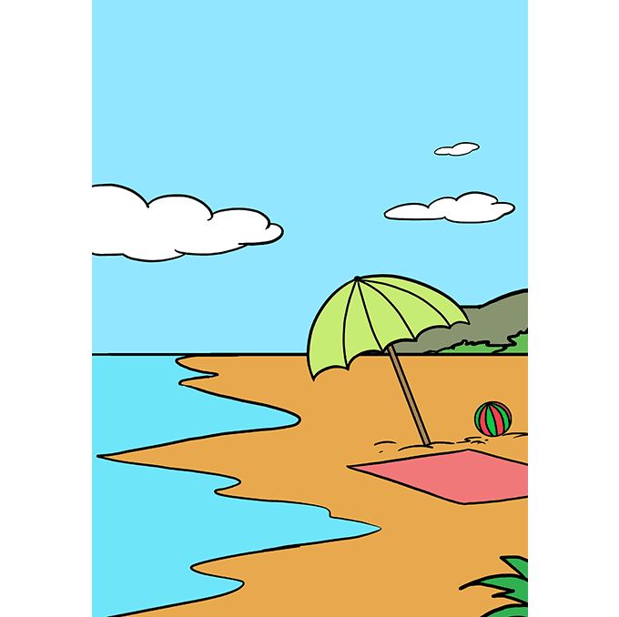 680x678 How To Draw A Beach