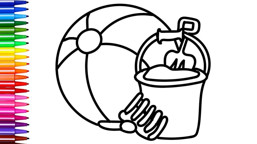 1024x576 Coloring Pages Beach Ball Coloring Pages
