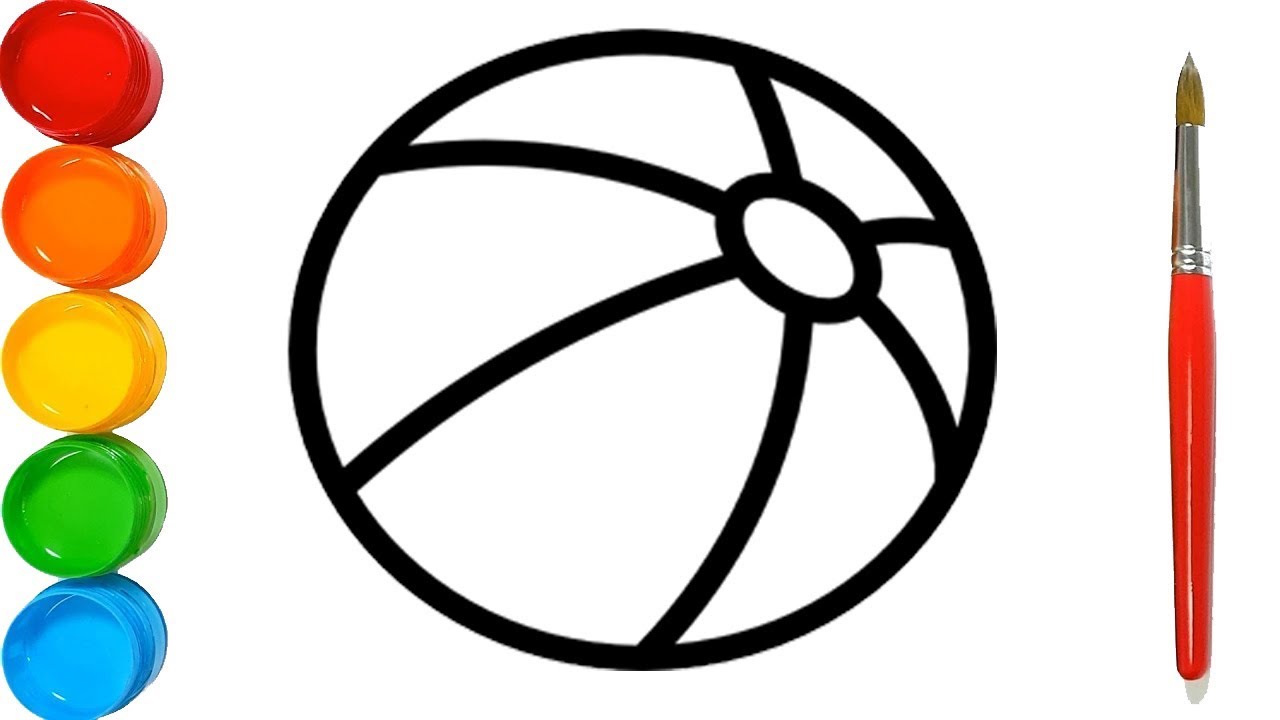 1280x720 How To Draw A Beach Ball For Kids