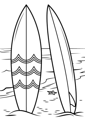 339x480 Lofty Surfboard Coloring