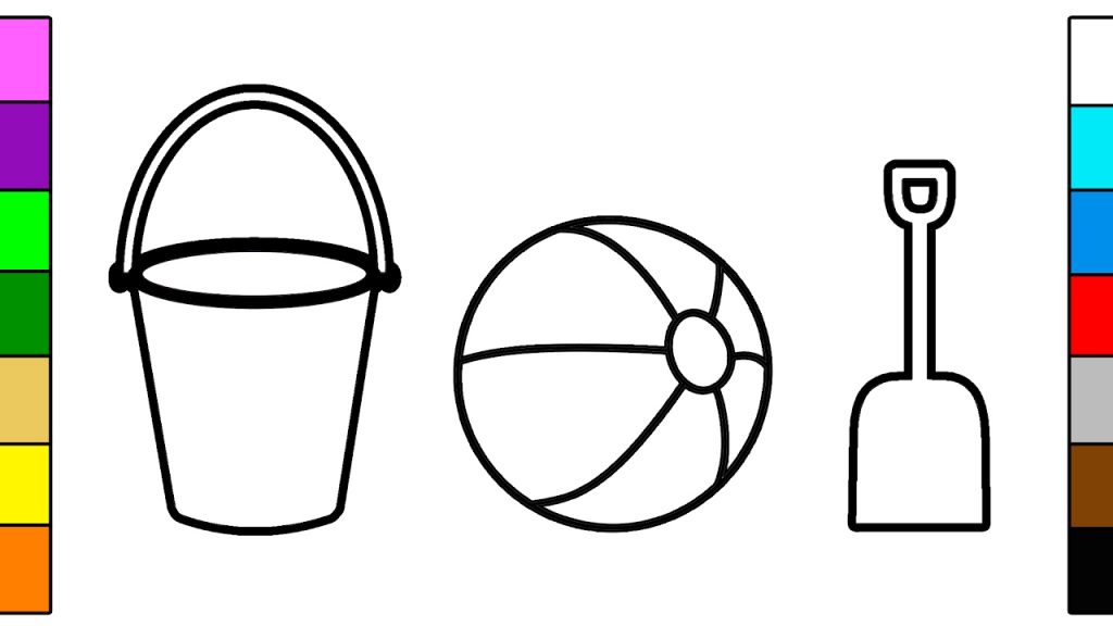 1024x576 Nice Bucket And Shovel Coloring