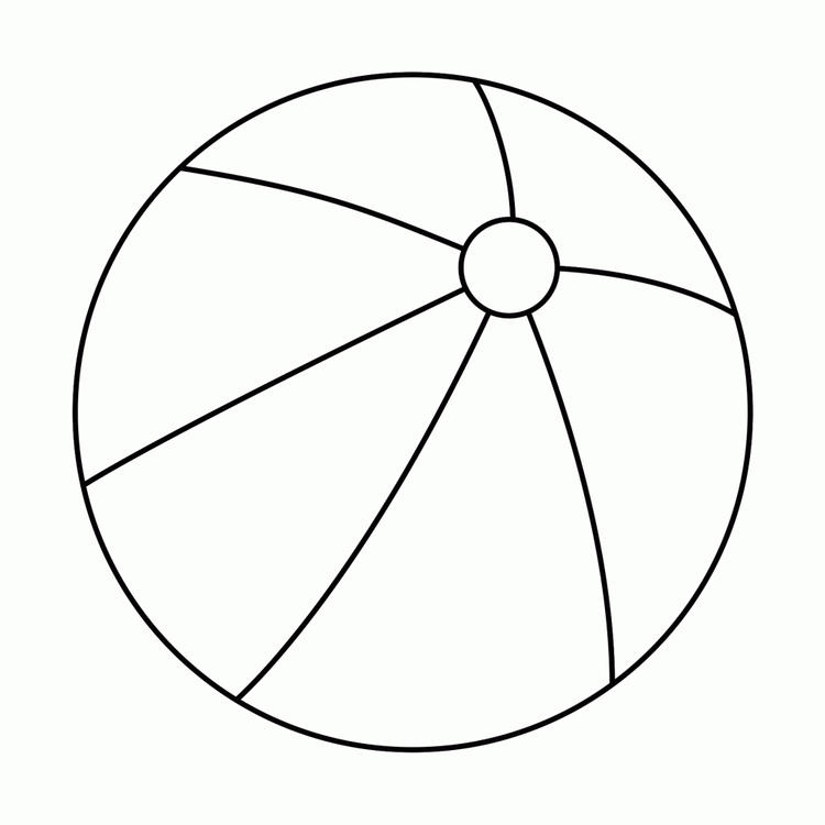 750x750 Beach Ball Coloring Pages For Toddler