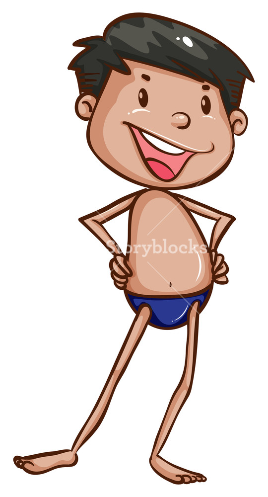 540x1000 Illustration Of A Simple Sketch Of A Boy Going To The Beach