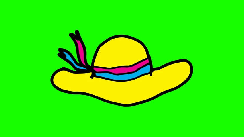 852x480 Vintage Beach Drawing Stock Video Footage