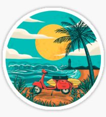 210x230 Beach Drawing Stickers Redbubble