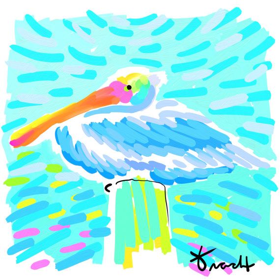 570x570 pelican print pelican painting