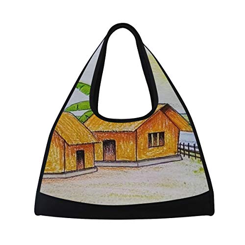 500x500 Huvatt Duffel Bags Scenery For Drawing Womens Gym Yoga Bag Fun