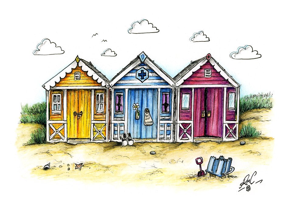 Beach Hut Drawing | Free download on ClipArtMag