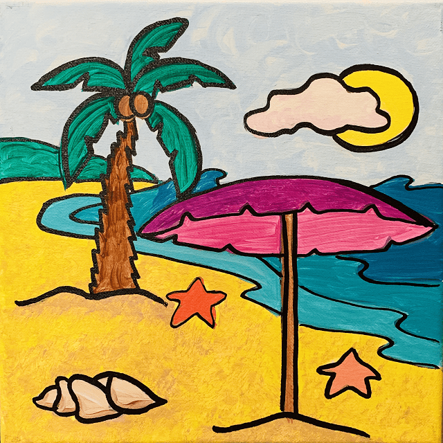 640x640 Life's Beachy Canvas Cupcakes Painting Class Open To All Ages