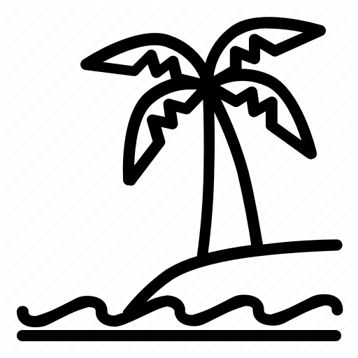 512x512 Beach, Coconut, Landscape, Nature, Sea, View Icon