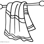 150x150 Beach Towel Clipart Simple Line Drawing