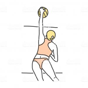 300x300 Beach Volleyball Line Drawing Illustration In Various Poses Gm