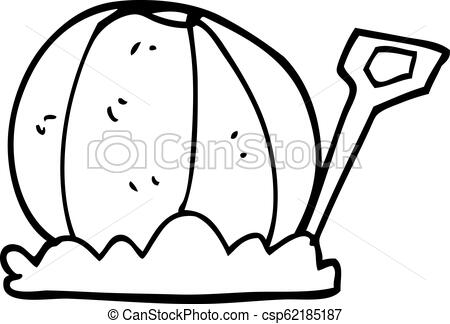 450x324 Line Drawing Cartoon Beachball And Spade