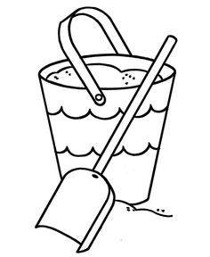 236x288 Sand Bucket And Shovel Coloring Pages New Best Beach Drawings