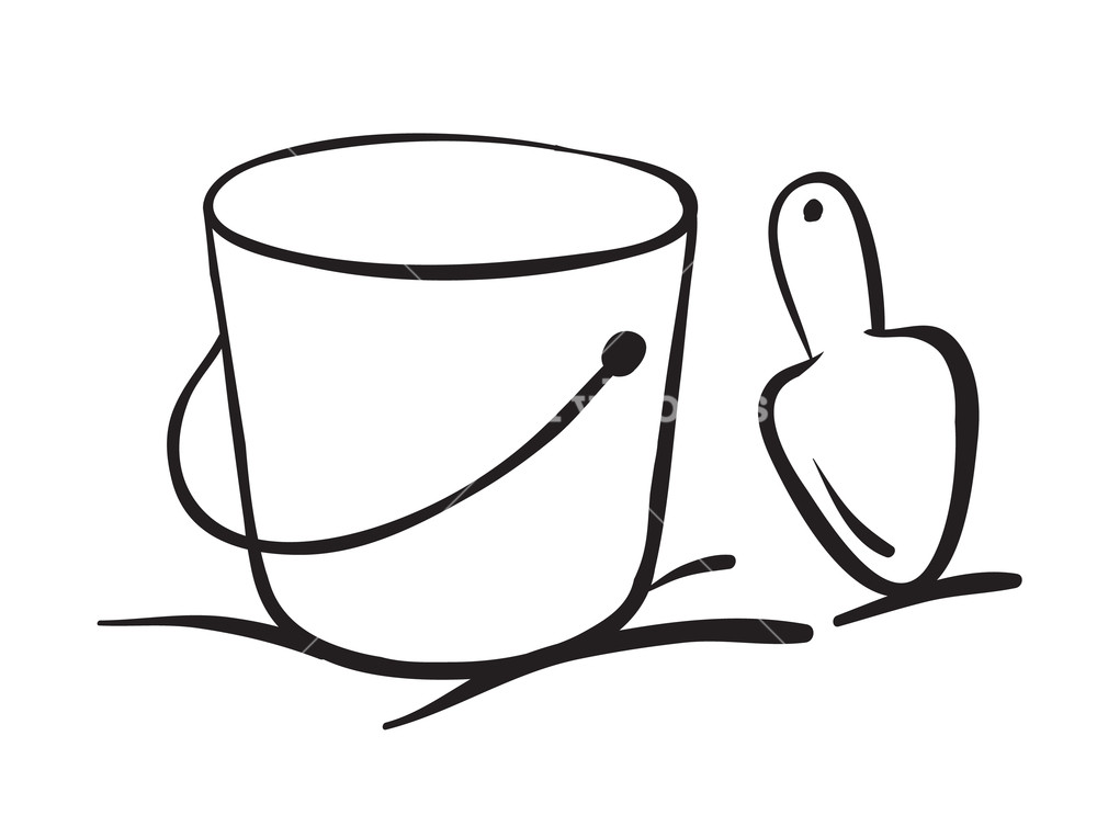 1000x743 Illustration Of Beach Toys On A White Background Royalty Free