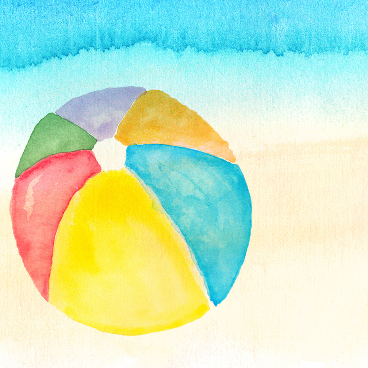 1200x1200 Beach Drawing Simple Of Ball Scene A Realistic Line Iydunetwork