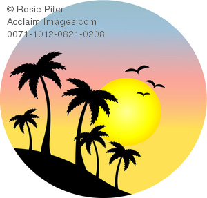 300x287 sunset clipart beach sunset