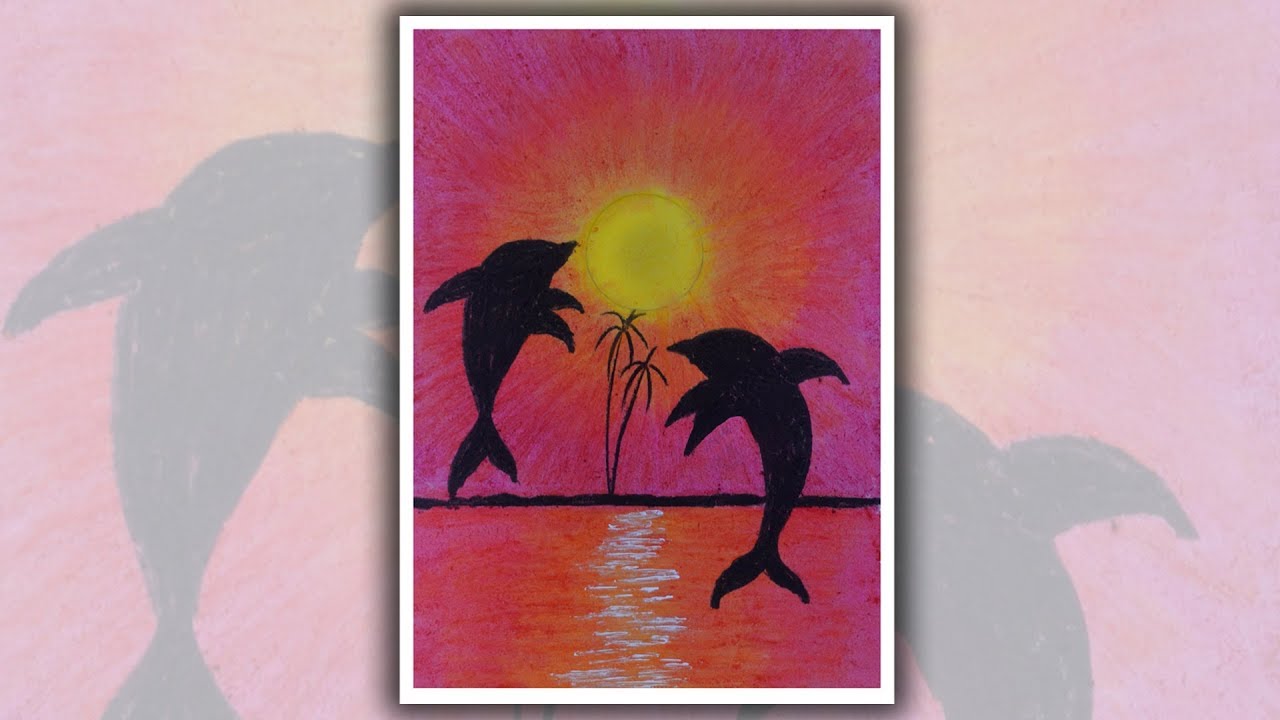 1280x720 sunset scenery drawing with oil pastels how to draw scenery