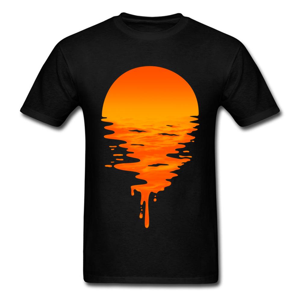 1000x1000 Watercolor Drawing Sunset Scene T Shirts For Men Hawaii Beach