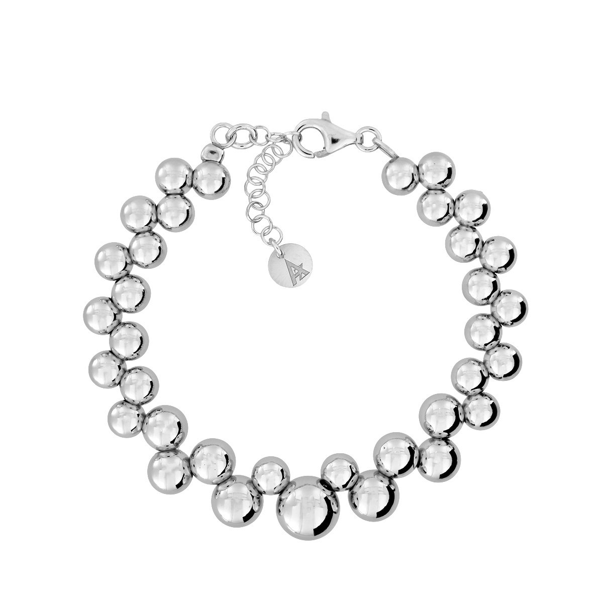 1200x1200 Graduated Silver Bead Necklace