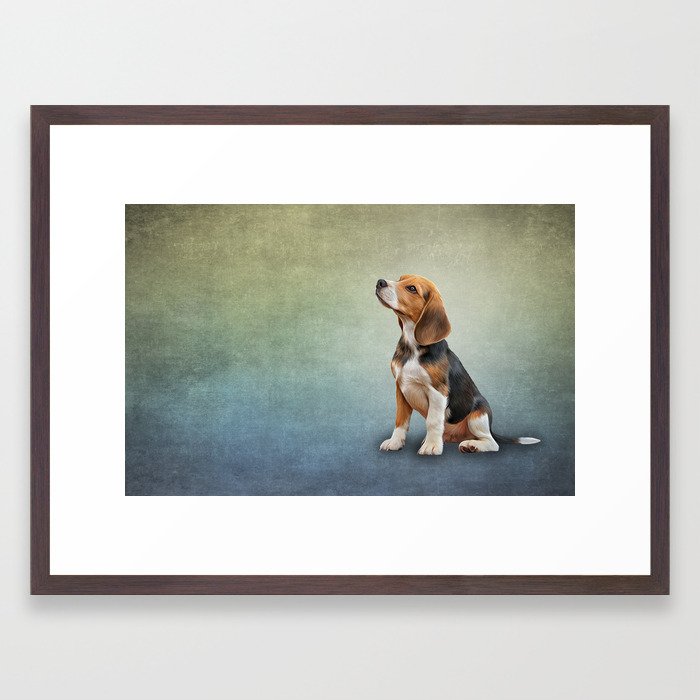 700x700 Drawing Puppy Beagle Framed Art Print