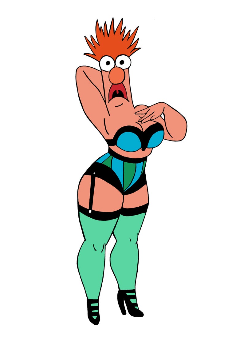 794x1135 Beaker Muppet Pin Up Original Drawing Pin Up Muppets Jim Etsy