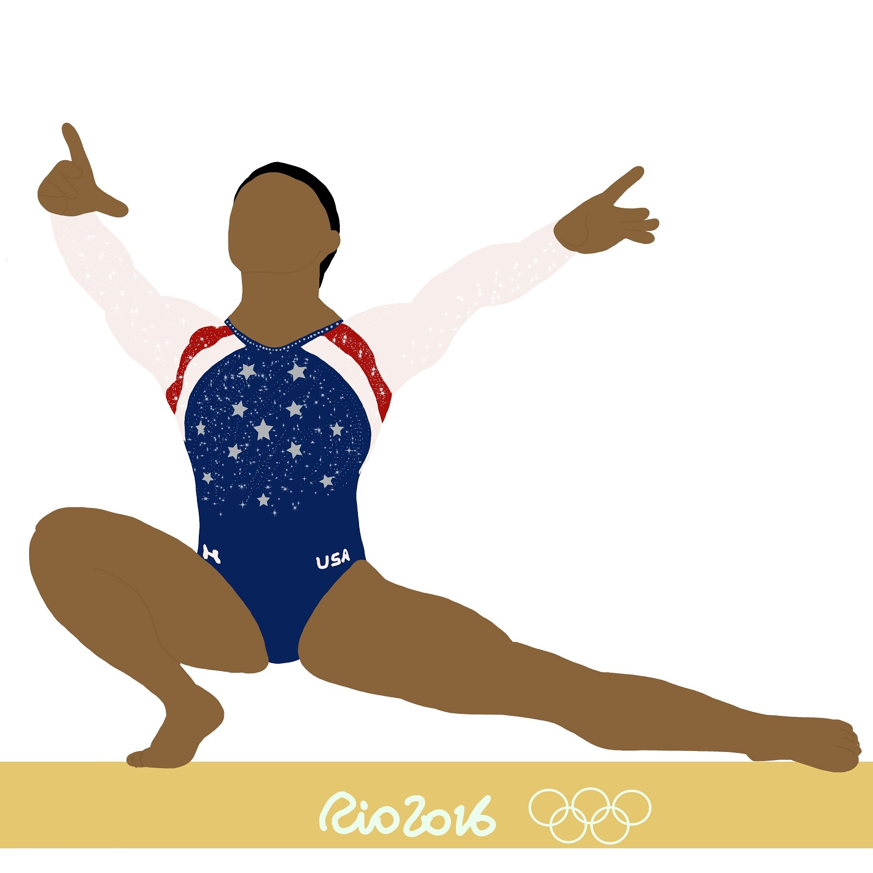 1739x1739 drawing of the amazing simone biles! drawing digitalar