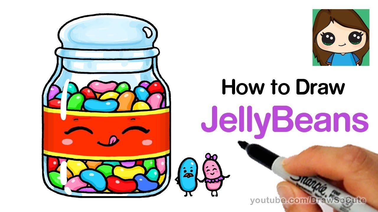 1280x720 How To Draw Jelly Beans Easy And Cute Let's Draw In Cute