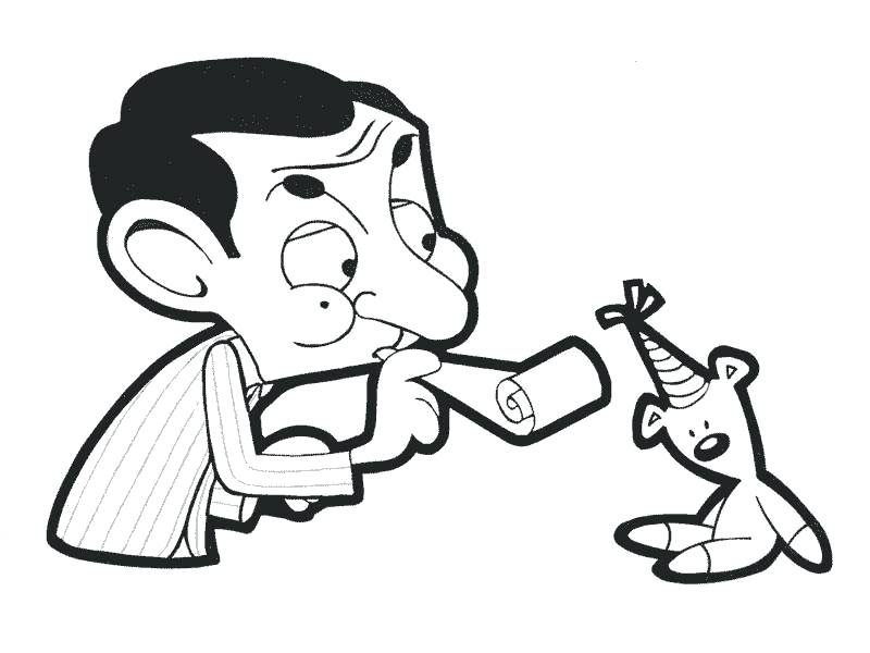 800x600 mr bean coloring pages bean coloring