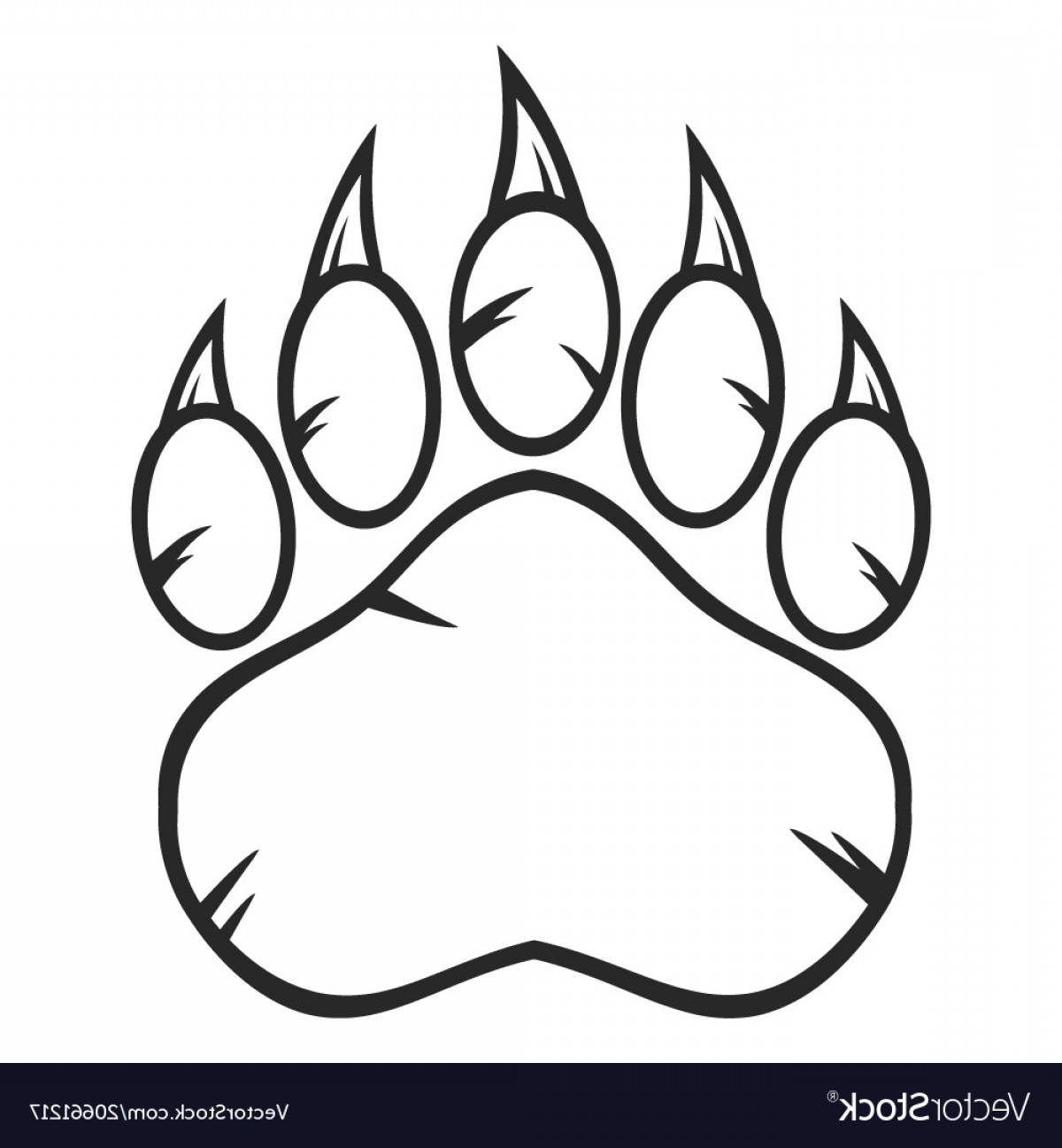 1200x1296 Bear Claw Vector Hoodamath