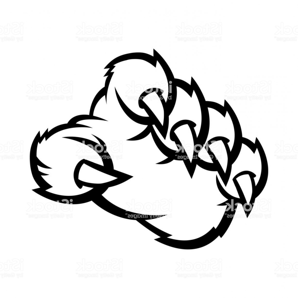 1228x1228 Grizzly Bear Claw Vector Illustration Gm Soidergi