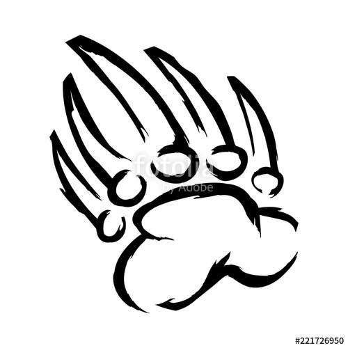 500x500 Grizzly Bear Claw Vector Illustration Stock Image And Royalty