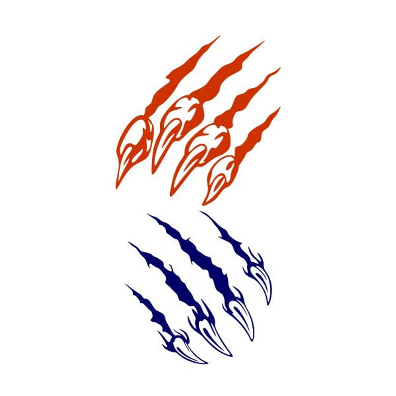 794x794 Tiger Bear Claw Animal Cuttable Design Png Dxf Etsy