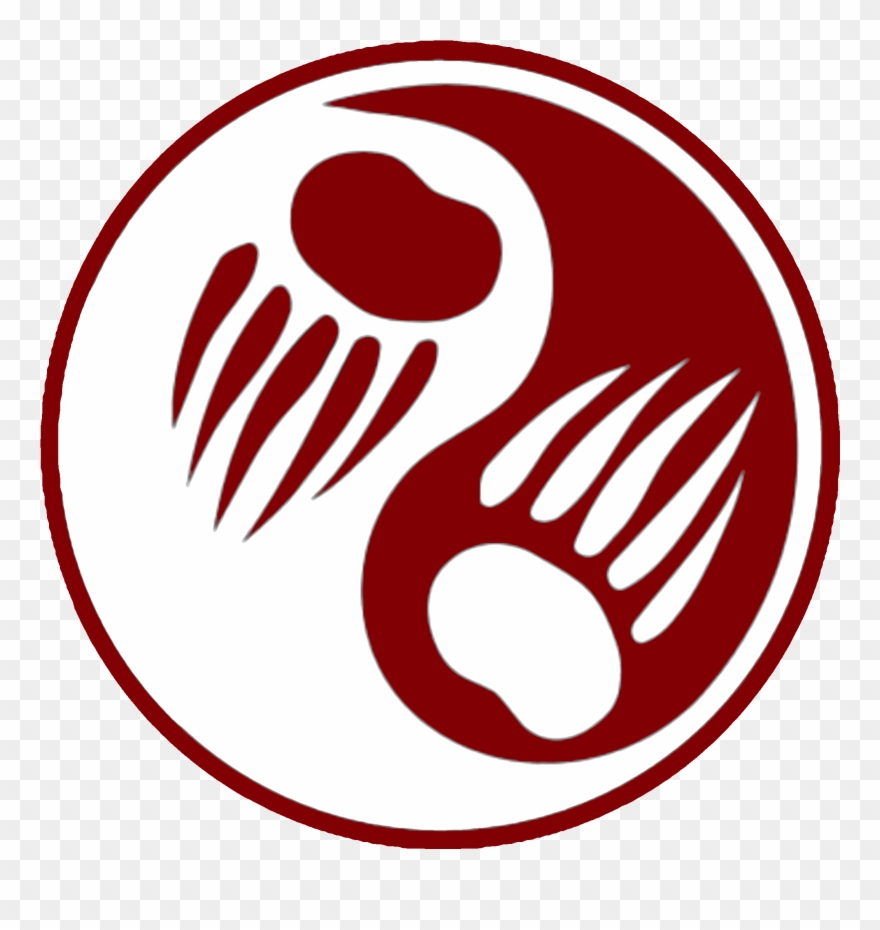 880x930 Ying Yang Bear Paw Red