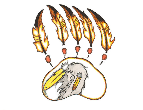 600x462 Bear Claw Art Print