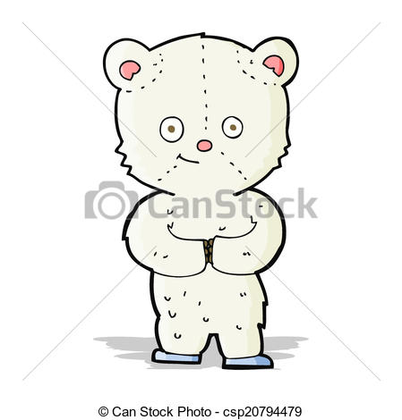 449x470 Cartoon Teddy Polar Bear Cub Vectors Illustration