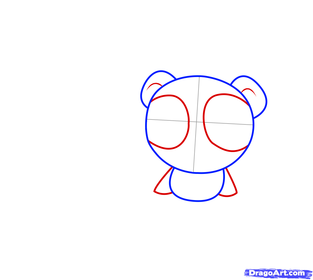 1077x963 Draw A Panda Bear Cub, Step