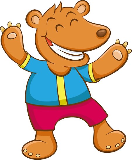 452x550 Cute Funny Cartoon Silly Teddy Bear Character Doodle Animal