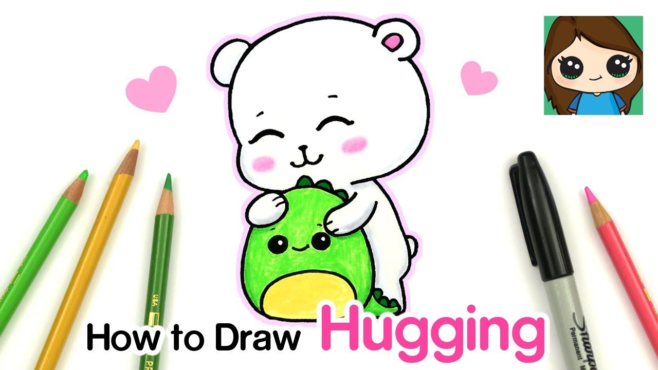 1280x720 How To Draw Hugging A Friend Cute Bear