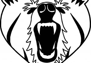 300x210 Bear Face Line Drawing Bear Drawing Face Stock Vector